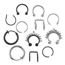 12 Teile Stilvoller Nasenschmuck Nasenringe Dekorative Stecker