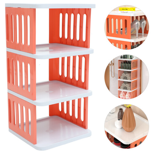 4Layer Practical Plastic Shoe Storage Rack for Hall and Balcony 2