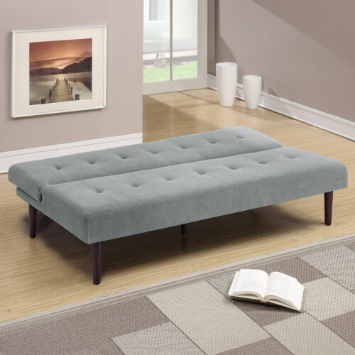 Living And Home Tufted Towelling Convertible Sofa Bed, Grey 2