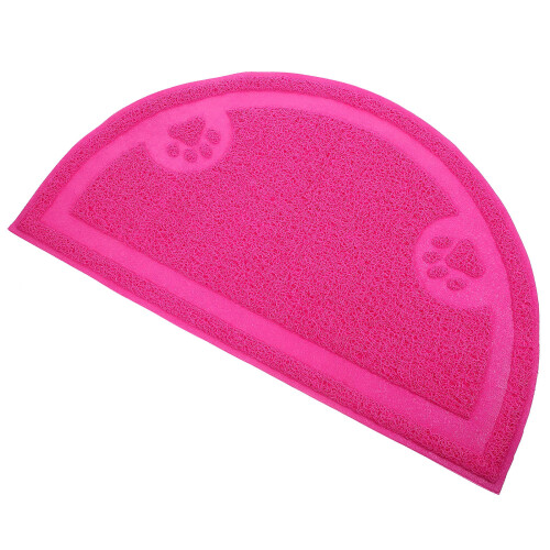 Cat Litter Pads Litter Mat Half-Round Rose Rood 1