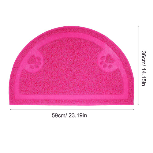 Cat Litter Pads Litter Mat Half-Round Rose Rood 1 1
