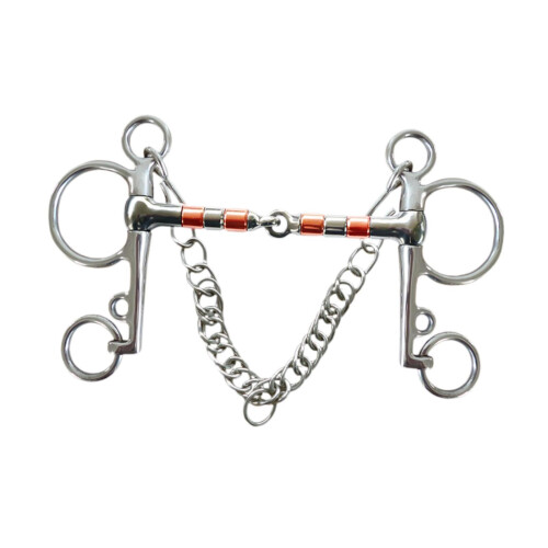 Horse Bit Full Cheek Snaffle Bit Rustproof Stainless Steel Training Bit 135mm Silvery