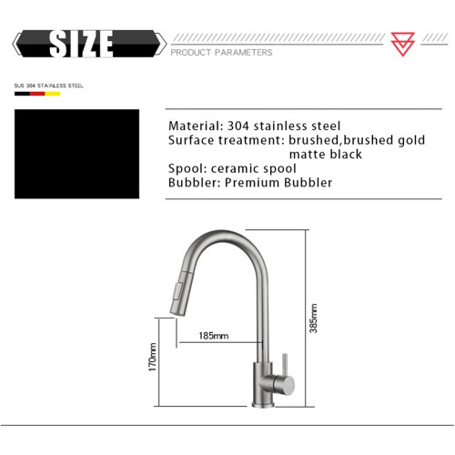 Pull Out Sensor Gold Kitchen Faucet Black Gold Finish No Touch Option Pull Out Spray Kitchen Mixer Tap 1