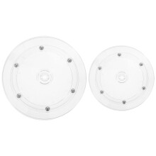 2St Plastic Draaiplateau Voor Thuisgebruik, Doorzichtig En Duurzaam