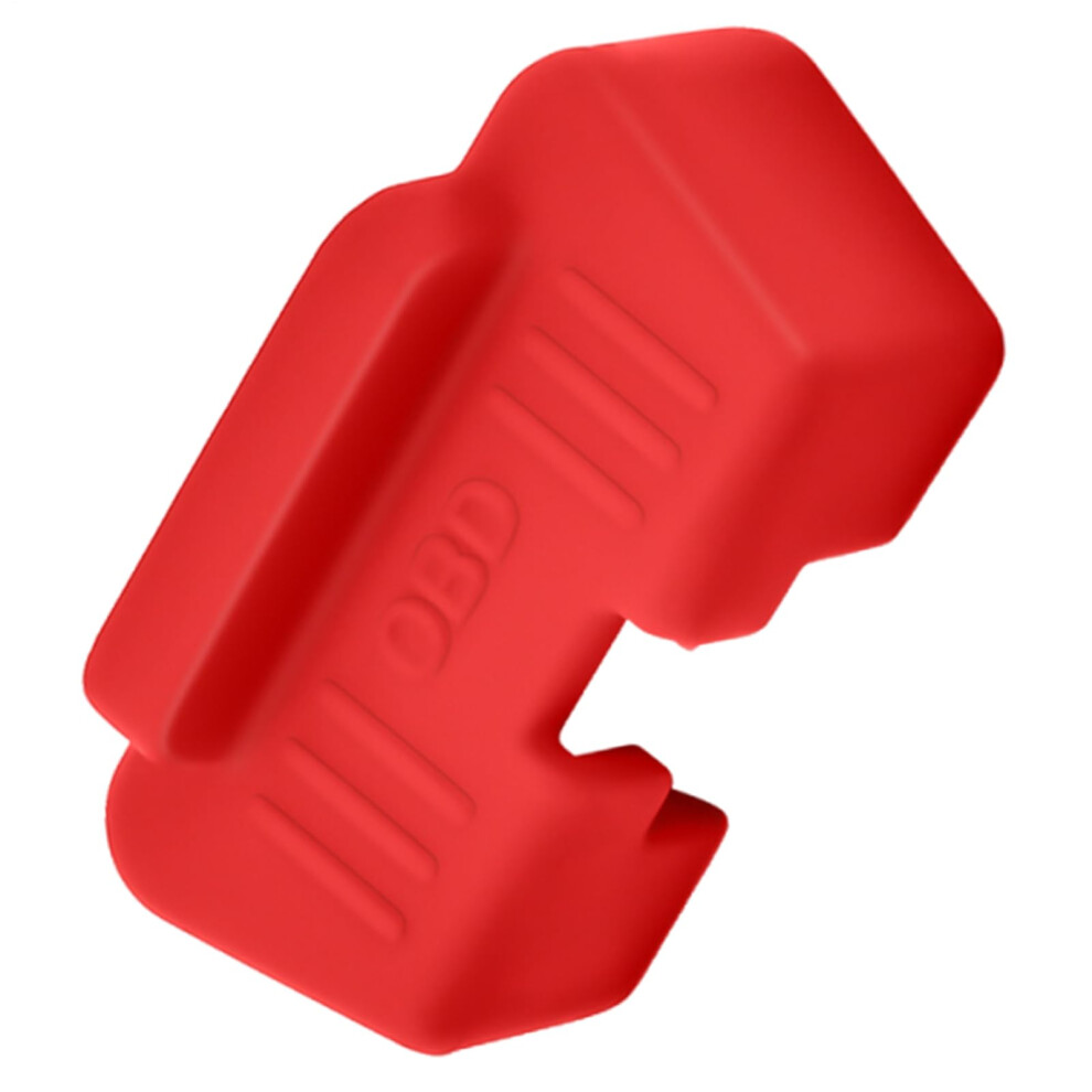 Obd Port Lock Silicone Diagnostic Port Cover Water-Resistant Dustproof 4X1.2x1.6 Cm For Parking Safety Red 9084446390414