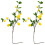 2Pcs Artificial Lemon Branch Vase Pick Yellow Plastic Decor Ornament 2