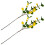 2Pcs Artificial Lemon Branch Vase Pick Yellow Plastic Decor Ornament 6