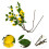 2Pcs Artificial Lemon Branch Vase Pick Yellow Plastic Decor Ornament 3
