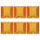 6 Gele Reflecterende Wegmarkeringen 9,50x9,50x1,50 Cm 10