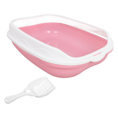 1 Set Kattebak Kitten Clean Toilet ABS Roze