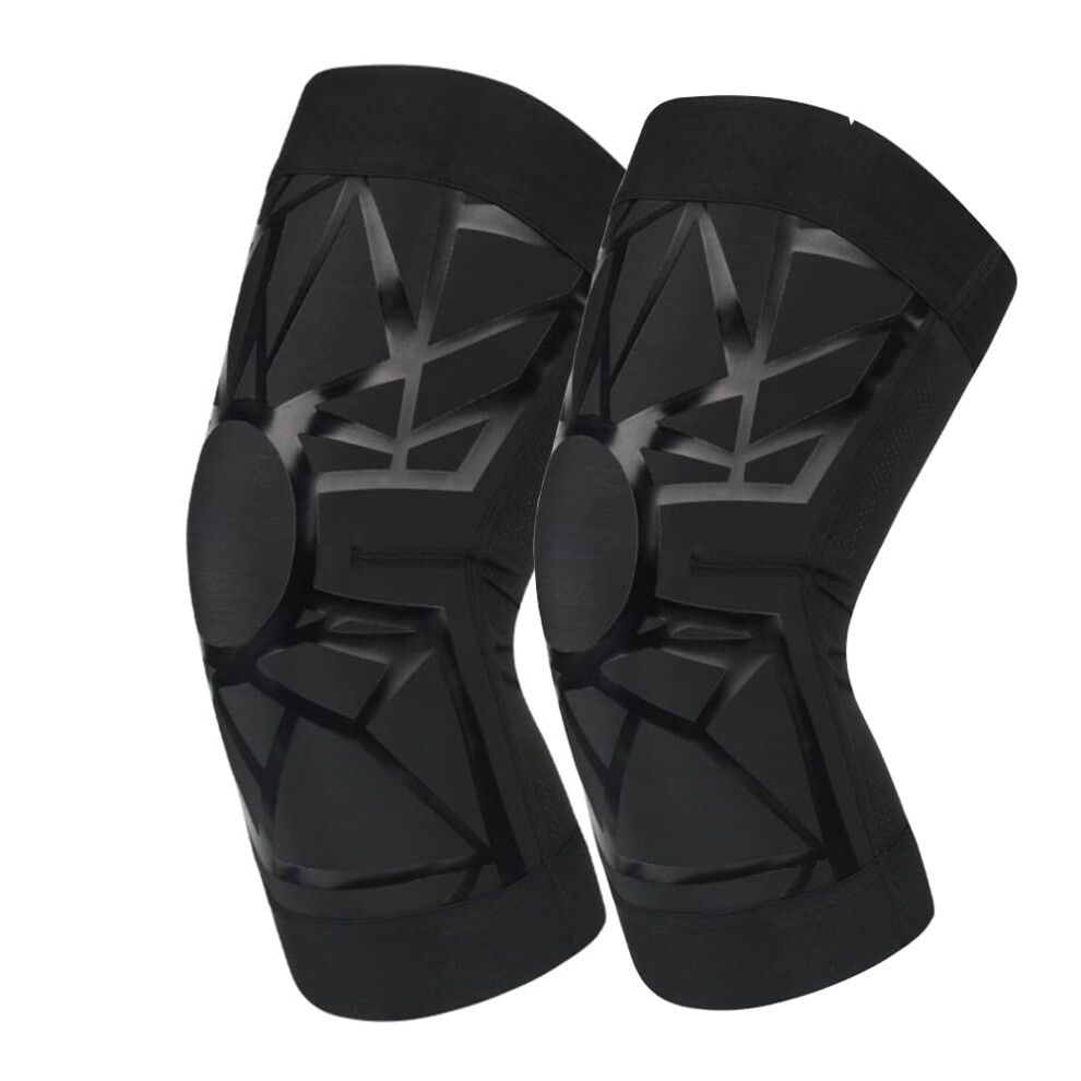 Compression Knee Sleeve 1 Pair, XXL Size, Elastic Knee Pad For Gym, Basketball And Volleyball, Knee Support-image-OPC-PM697XT-NEW