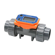 Water Flow Meter DN15-DN50 PVC, Battery Powered Digital Inline Liquid Flow Sensor For Water Irrigation Sewage
