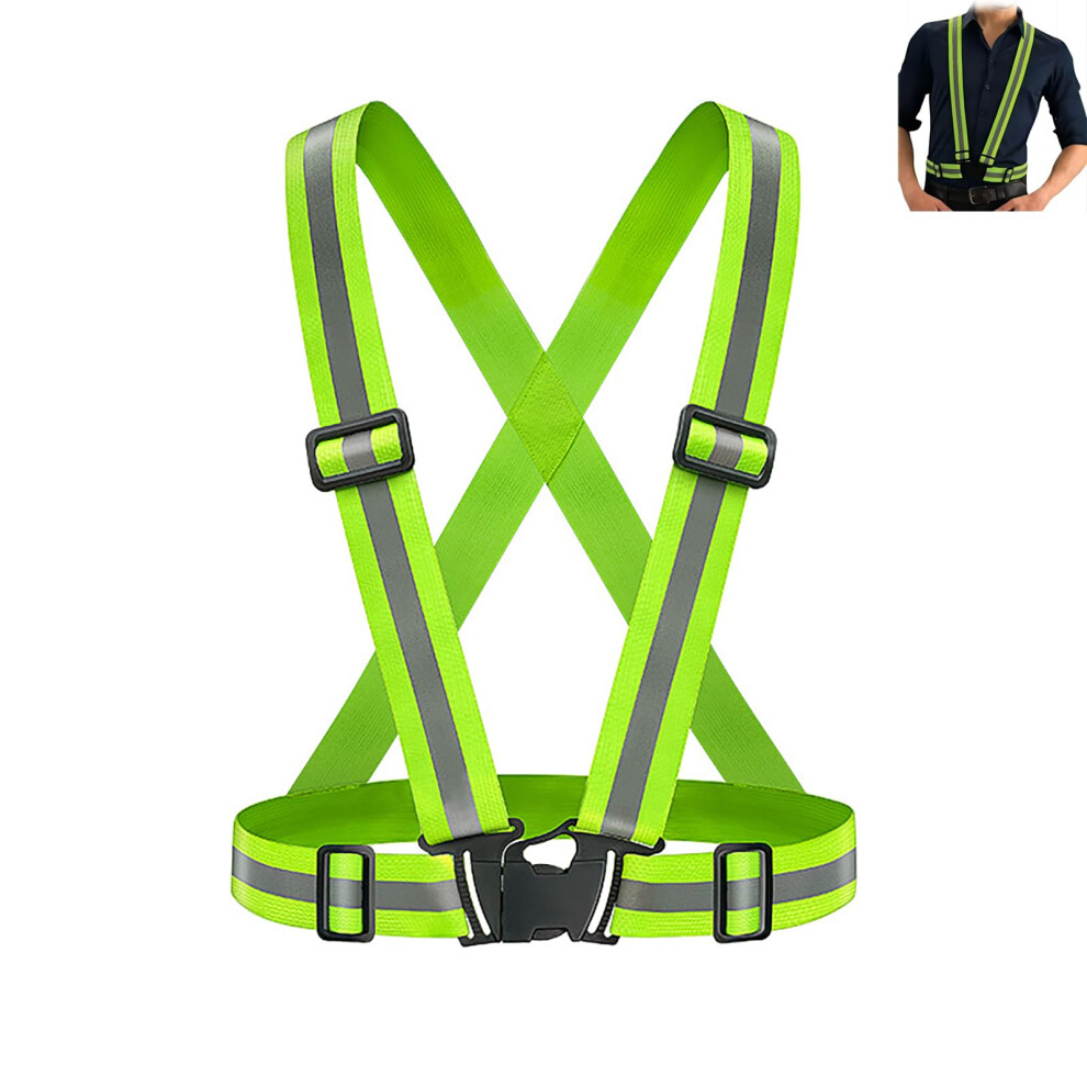 Reflective Vest Adjustable High-Visibility Running Vest For Night-Running Gear, Unisex Jogging Hiking 9393856311514