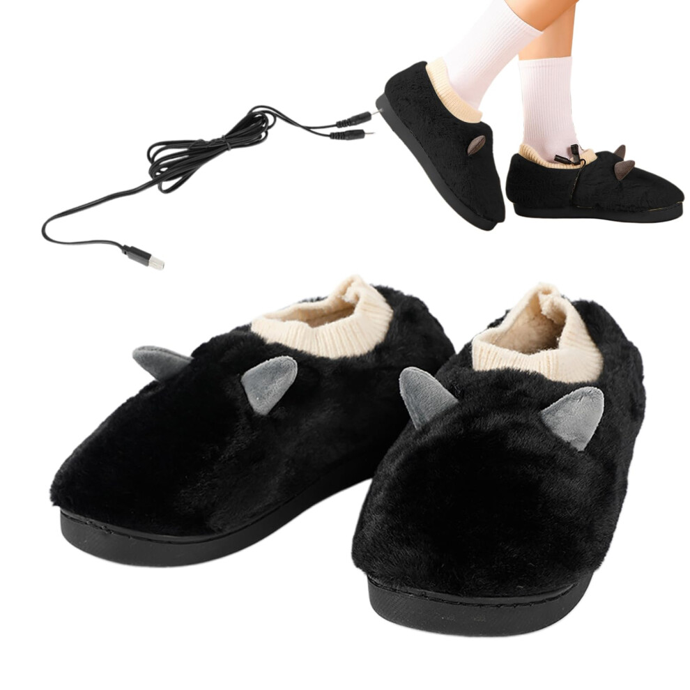 Electric Heated Shoes Plush Foot Warmer Microwave Slippers Foot Warmer For Relief