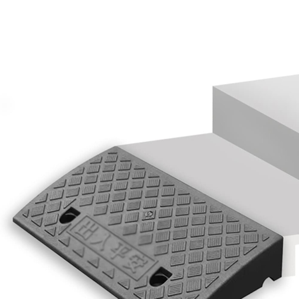 Plastic Threshold Ramps 3 Inch Curb Ramp, 50x22x4 cm, Black, Portable Shed Ramp For Motorcycle Wheelchair Bike Scooter