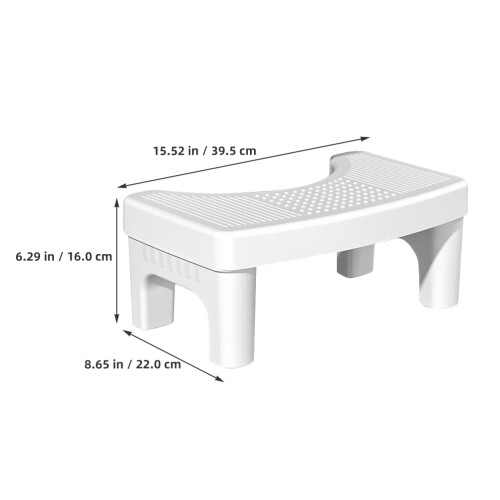 1Pack Weißer ABS Toiletten-Tritthocker Squat Für Badezimmer 1