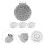 4Pièces Accessoires Golf De Métallique Argent 3