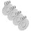 4Pièces Accessoires Golf De Métallique Argent 6
