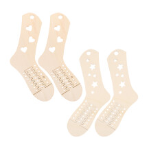 Mlins 4 Stuks Breien Sokkenblokkers Sokkenblokkers 24,00X18,00X0,20Cm