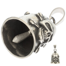 2 Stuks Punk Hangertje Ketting Met Skull Bell Voor