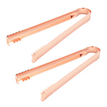Stainless Steel Ice Tongs 2-Piece Set Non-Slip Grip Food Clip Serving Utensils For Kitchen Barbecue And Desserts