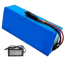 24V 30Ah E-Bike Lithium Ion Battery, Electric Scooter Battery, 6S3P Battery Pack With Charger, Waterproof PVC Battery