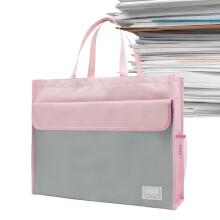 Business Briefcase A3 Document Storage Bag Waterproof Zippered Briefcase With Handle Pink