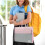 Business Briefcase A3 Document Storage Bag Waterproof Zippered Briefcase With Handle Pink 2