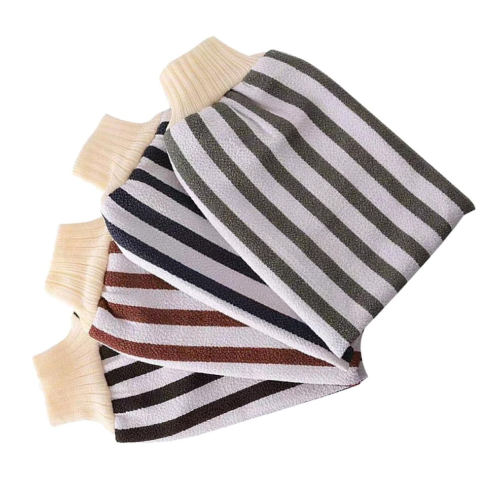 4pcs Body Scrub Exfoliator Bath Gloves Multi-Color Exfoliating Glove Set For Shower