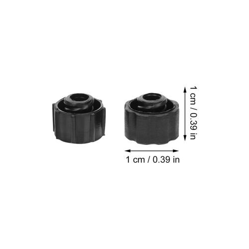 10Pcs Black Luer Lock Syringe Caps Durable PP Material for Use 1