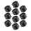 10Pcs Black Luer Lock Syringe Caps Durable PP Material for Use 9