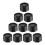 10Pcs Black Luer Lock Syringe Caps Durable PP Material for Use 10