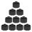 10Pcs Black Luer Lock Syringe Caps Durable PP Material for Use 7