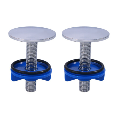 2Pièces Accessoire Cuisine Cache Trou Évier Acier Inoxydable Argenté