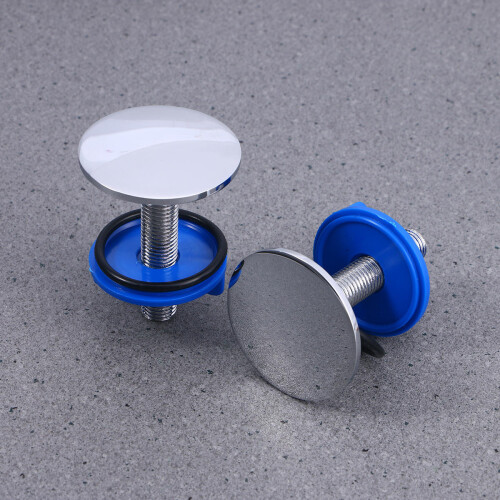 2Pièces Accessoire Cuisine Cache Trou Évier Acier Inoxydable Argenté 2