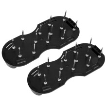 Lawn Aerator Spike Shoes, PP Zinc Alloy, Black, Spike Shoes For Lawn Aeration And Flooring