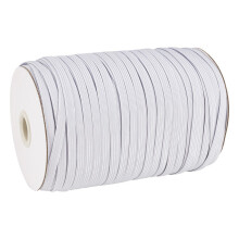 1 Rol Elastische Bandjes Voor Maskers Plat Wit Voor Huishoudelijk Diy