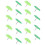 Wall Pushpin Groene Blad Kunststof Metaal 20-Pack 4