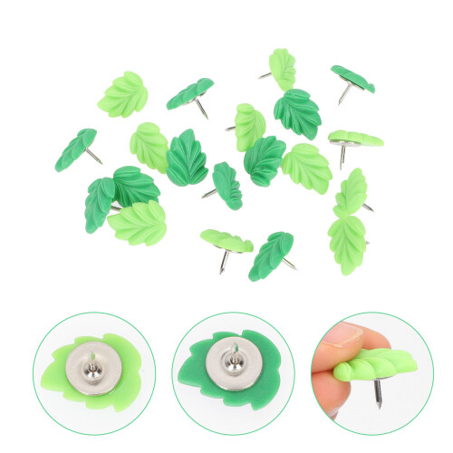 Wall Pushpin Groene Blad Kunststof Metaal 20-Pack 2
