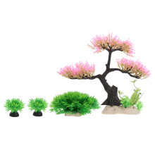 2Sets Pink Aquarium Pflanzen Unterwasser Für Fischbecken