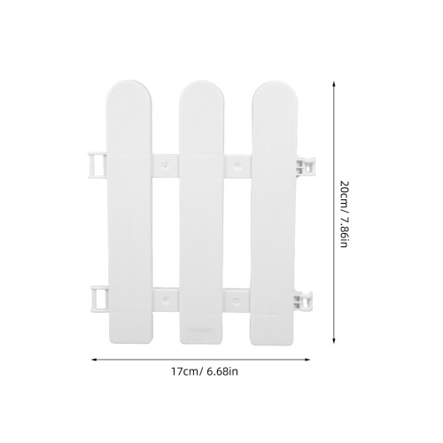 4 Randafsluiting Bloembed 20,00x17,00x1,00 Cm Wit 1