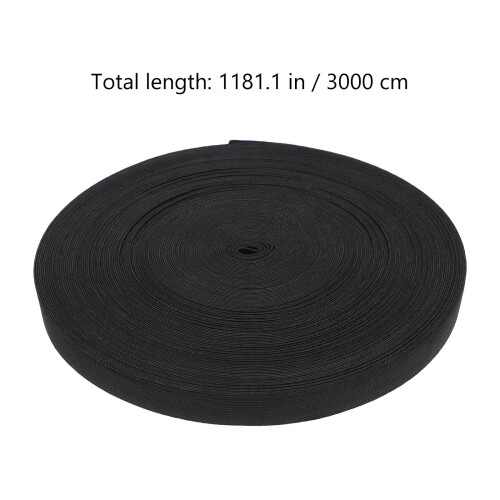 Black Elastische Band - 2 Cm Breed - Hoge Uitrekbaarheid - 30 M 1