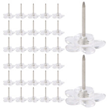 Raindrops 100 Compacte Duimspijkers Transparant Plastic