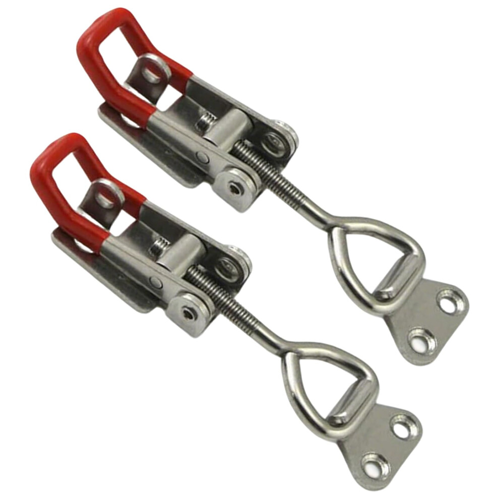 Toggle Clamp 102Mm Stainless Steel Adjustable 2 Pieces Lockable Toggle Latch For Box Drawer Cabinet 9084446394320