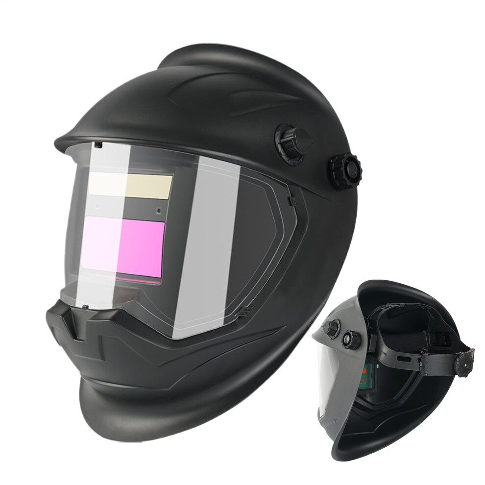 Welding Helmet Solar Powered Welder Face Shield Portable Adjustable Protector For Construction And Auto Repair 9084446394405