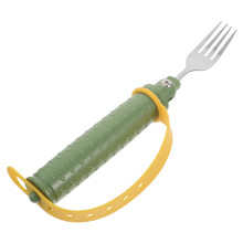 Stainless Steel Fork Spoon For Elderly Care Non-Slip Adjustable Handle Portable Dishwasher Safe Ergonomic For Disabled