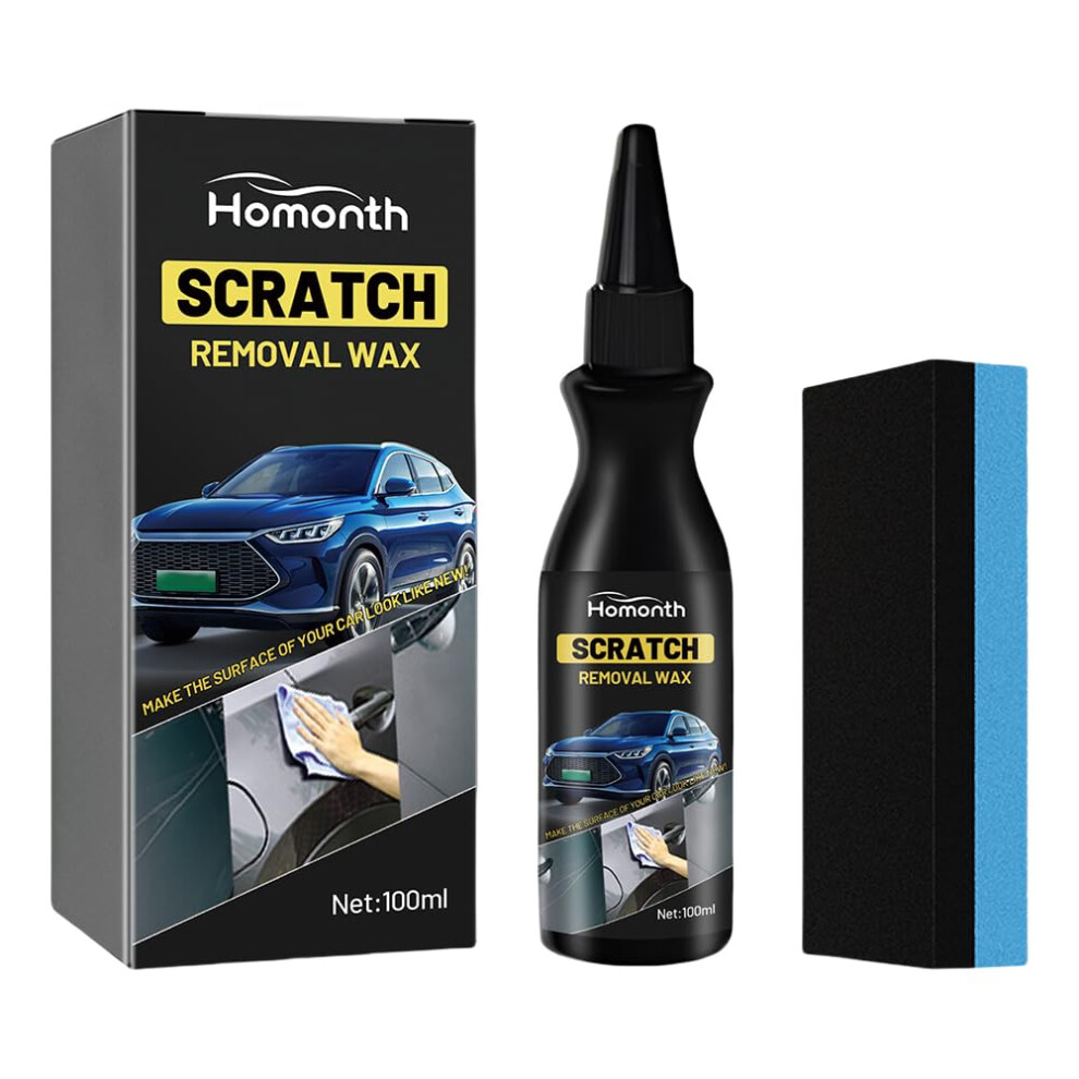 100Ml Car Scratch Repair Paste With Sponge, Car Scratch Repair Wax, Polishing Wax For Deep Scratches 9084446395365
