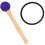 1Ensemble Marteau Bol Bois Violet Et Anneau Élastique 1