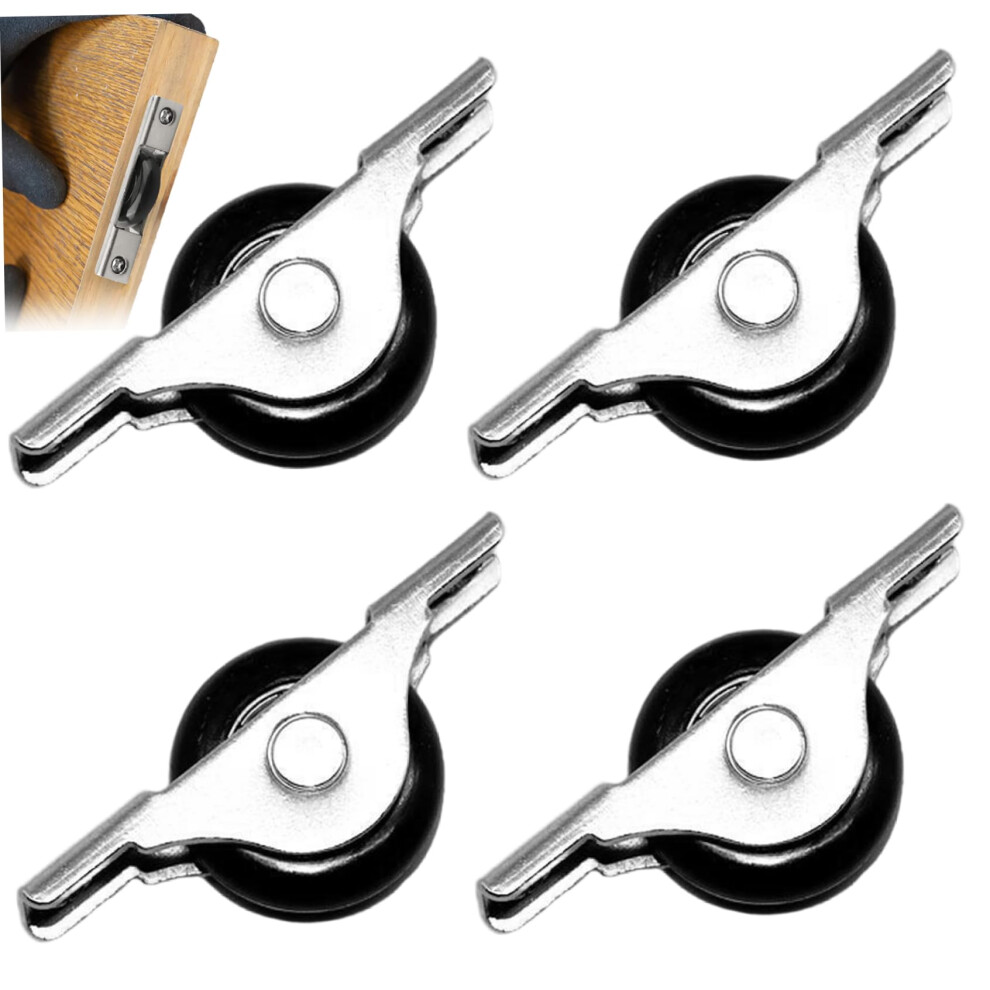 Barn Door Rollers 4Pcs Iron Multipurpose Bottom Pulley Wheel Replacement For Wardrobe Cupboard Closet Sliding Hardware 9354506260743