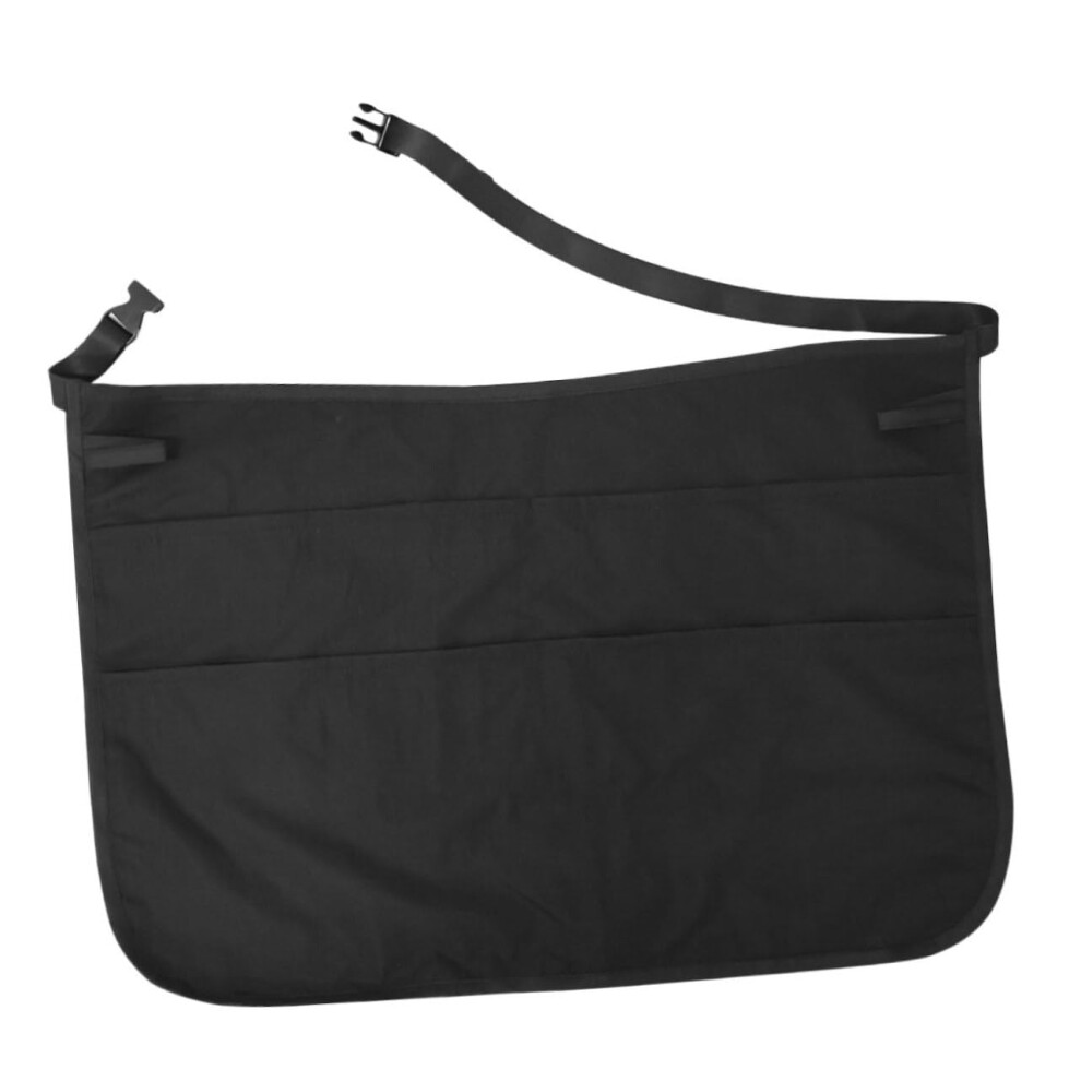 Hairdressing Tool Apron Barber Smocks With Hair Shear Waist Bag And Scissor Belt Pouch Nylon Black 9354506261177